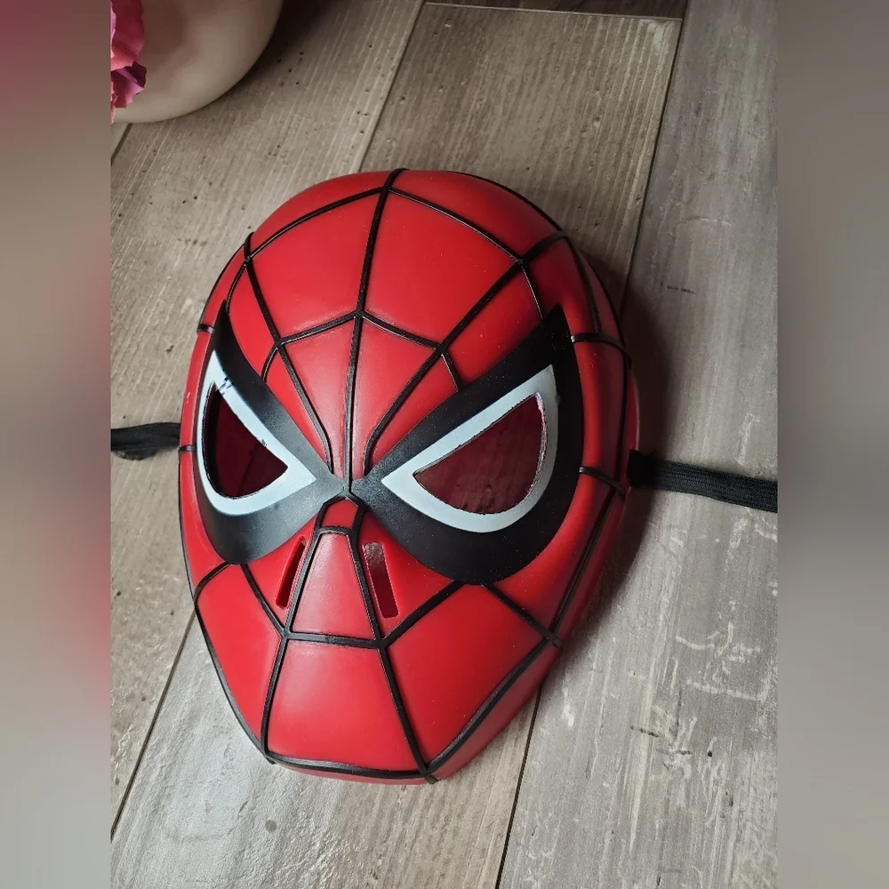 Marvel Spider-Man Spiderman Youth Costume Cosplay Mask Hard Plastic Halloween - Picture 10 of 13